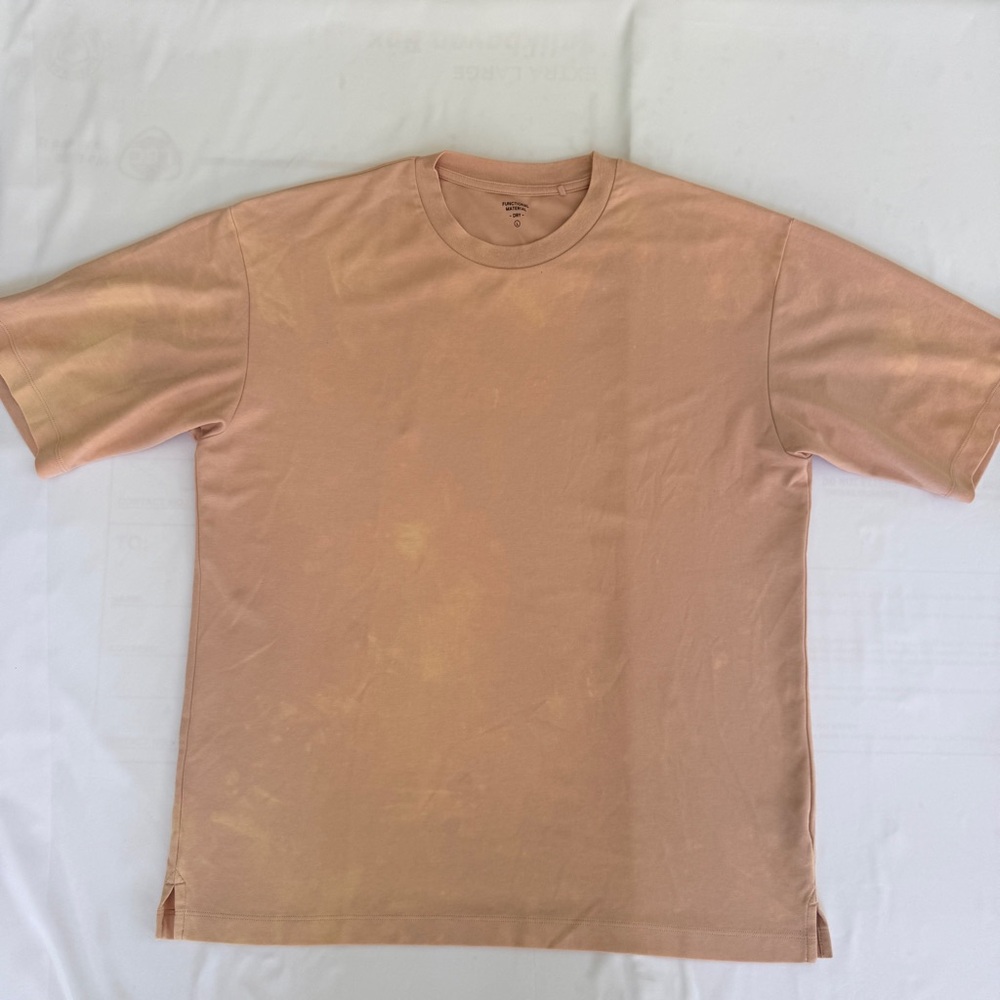 GU Men's Large Peach Dry Wide T-Shirt Short Sleeve Performance Material